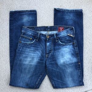 Jack Jones Jeans Men's W32 L36 Gate One Straight Leg Button Fly indigo - spark